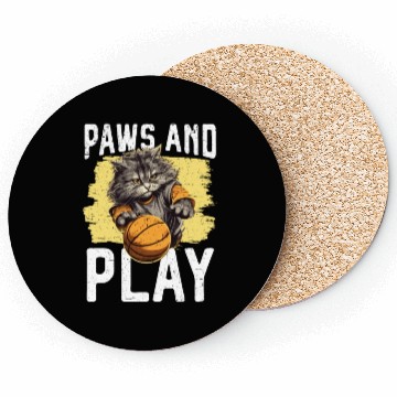 Discover Basketball Cat Basketball Player I Love Basketball Coasters