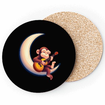 Discover Musical monkey in the crescent Coasters