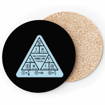 Discover ohms Law formulas triangle Electrical engineering Coasters