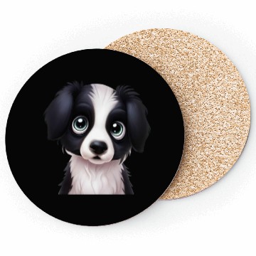 Discover Elegant Border Collie Portrait Coasters