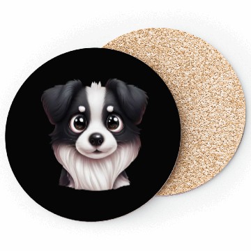 Discover Intelligent Border Collie Portrait Coasters