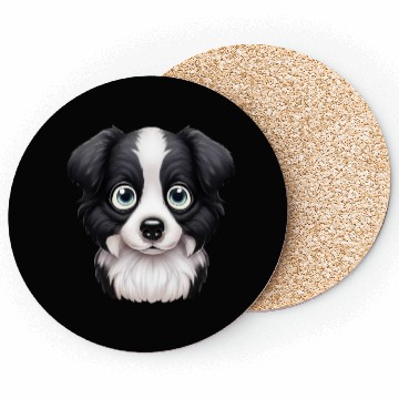 Discover Loving Border Collie Gaze Design Coasters