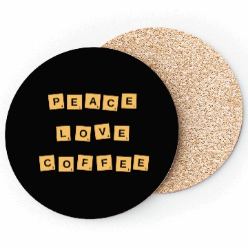 Discover Peace Love Coffee Coasters
