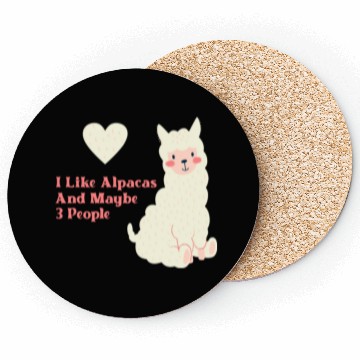 Discover Alpaca Lover cute blue Coasters