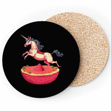 Discover Unicorn with Watermelon and Dragonfruit - Tropical Coasters