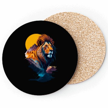 Discover Abstract Lion illustration Coasters
