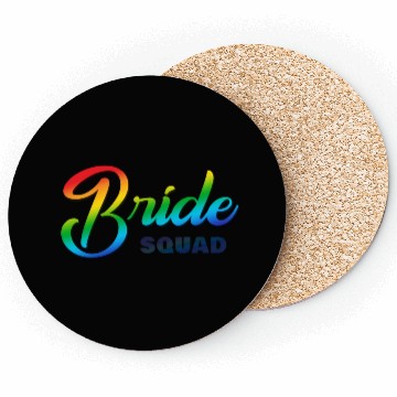 Discover Bride Squad Rainbow Coasters