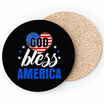 Discover God Bless America Independence Day Party USA Coasters