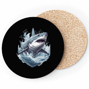 Discover Captivating Shark Depiction Coasters