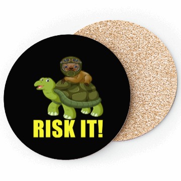 Discover Funny Sloth Racing On Turtle Risk It trending Coasters
