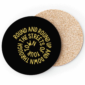 Discover Streets Of Your Town mustard vintage nature Coasters