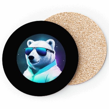 Discover Cool polar bear with sunglasses Coasters