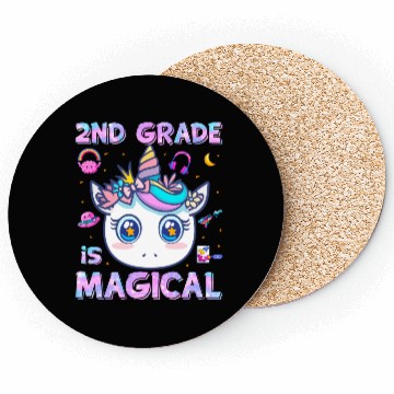 Discover 2nd Grade Is Magical Unicorn Back to School Coasters