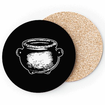 Discover Cauldron Witch Halloween Magic Potion Coasters