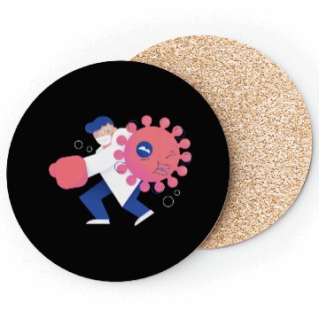 Discover Health Care Professional Beating Coronavirus Coasters