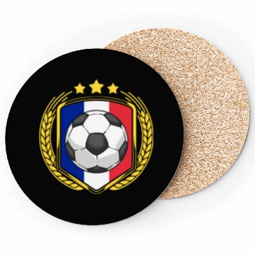 Discover France Flag Soccer Coasters