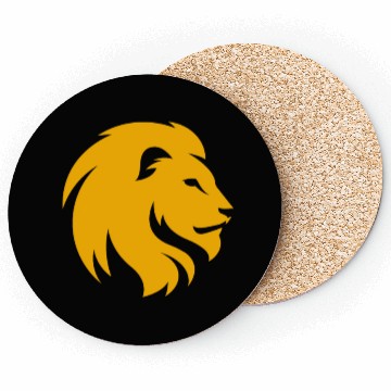Discover LION YELLOW SIDE FACE Coasters
