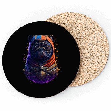 Discover Adorable Frenchie Astronaut: Dog in a Space Suit Coasters