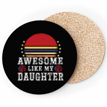 Discover Retro Sunset Icon for Daughter Coasters