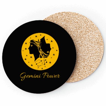 Discover Gemini Power Zodiac Sign Coasters