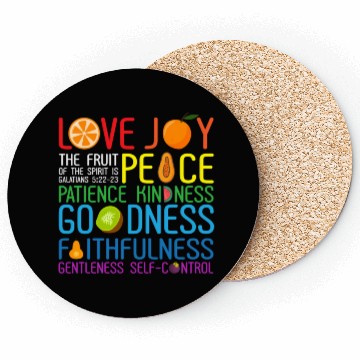 Discover Love Joy The Fruit Of The Spirit Is Peace Patience Coasters