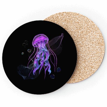 Discover Neon Jelly Fish Coasters