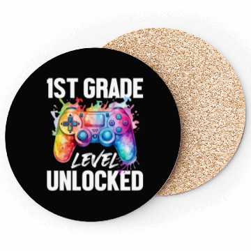 Discover 1ST Grade Level Unlocked Back to School Video Game Coasters