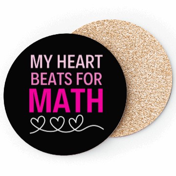 Discover My Heart Beats For Math Valentine'S Day For Math T Coasters