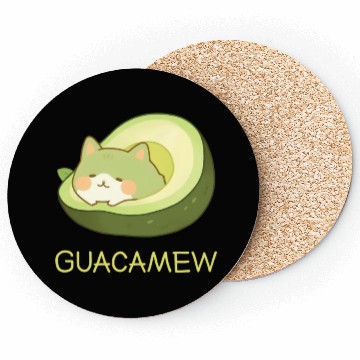 Discover Guacamew Funny Avocado Kawaii Cat Lover Coasters
