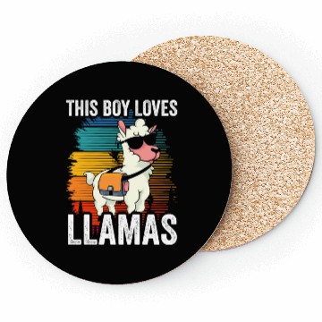 Discover This Boy Loves Llamas Animal Llama Cute Sayings Coasters