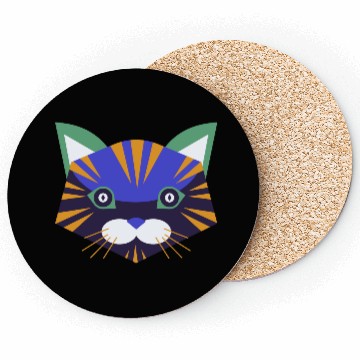 Discover Colorful Cat Face Coasters