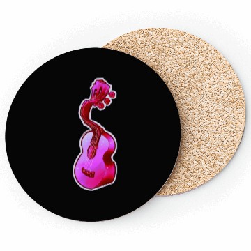 Discover Psychedelic Pink Acoustic Guitar Coasters