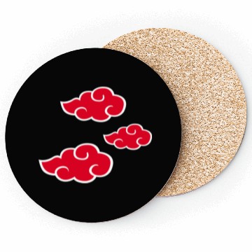 Discover Ninja Red Clouds Anime Coasters