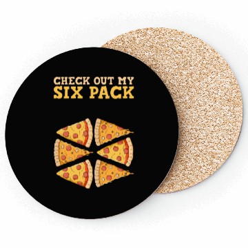 Discover Abs Pizza Chef Gym Six Pack Abs Coasters