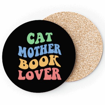 Discover Cat Mother Book Lover Coasters