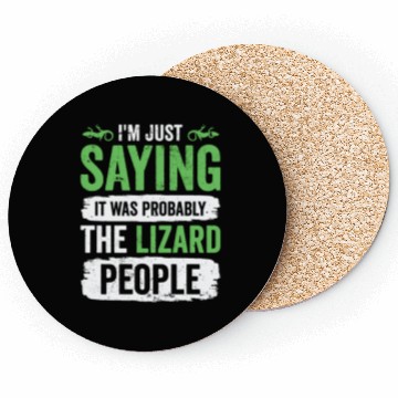 Discover Lizard Reptilian Agenda Conspiracy Theory Coasters