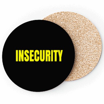 Discover Insecurity Security Joke Print On Back Coasters