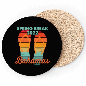 Discover Spring Break Bahamas Beach 2022 Flip Flops Coasters