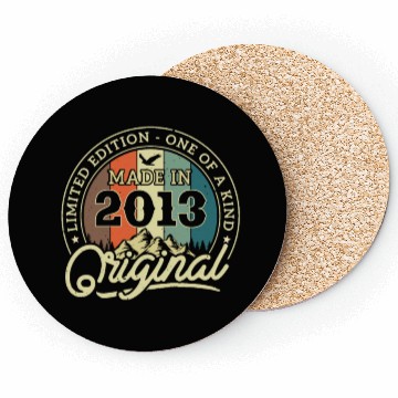 Discover Vintage 2013 Birthday Gift Coasters