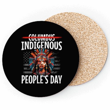 Discover Aboriginal Indians Indigenous Native American Day Coasters