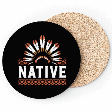 Discover Aboriginal Indians Indigenous Native American Day Coasters