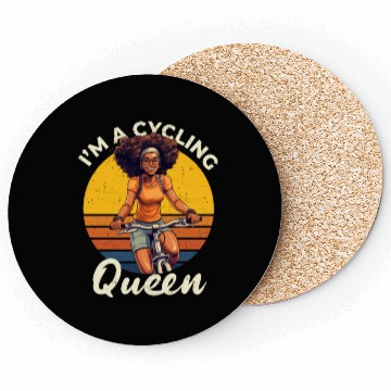 Discover I'm a Cycling Queen Bicycle, Cycling Black Women Coasters