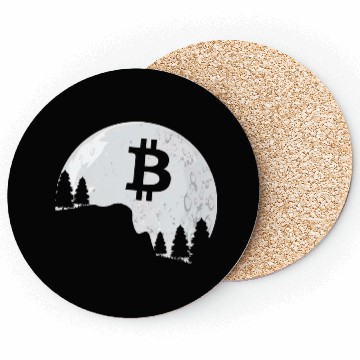 Discover Bitcoin Coin-Crypto In The Moon Coasters