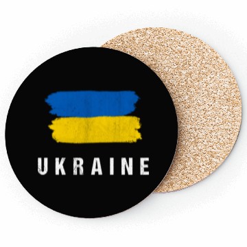 Discover Painted Ukraine Flag Ukrainian Flag Fan Coasters