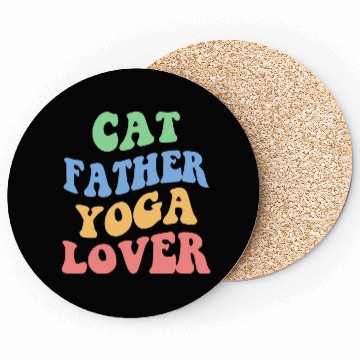Discover Cat Father Yoga Lover Coasters