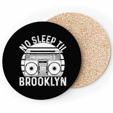 Discover Cool Retro No Sleep Til Brooklyn, Old School Porta Coasters