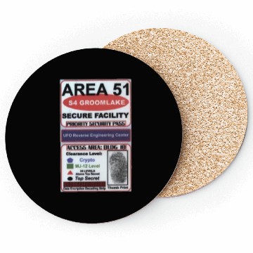 Discover Area 51 Reverse Engineering Pass Coasters