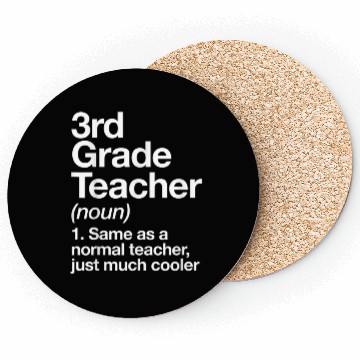 Discover 3rd Grade Teacher Definition Funny Back To School Coasters