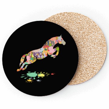 Discover Colorful Horse Jumping Horse Coasters