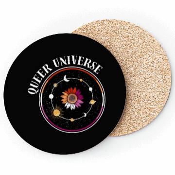 Discover LGBTQ Queer Universe, Lesbian Flag Sunflower Coasters